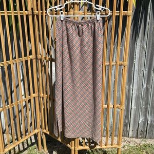 No label nova check pattern maxi skirt
